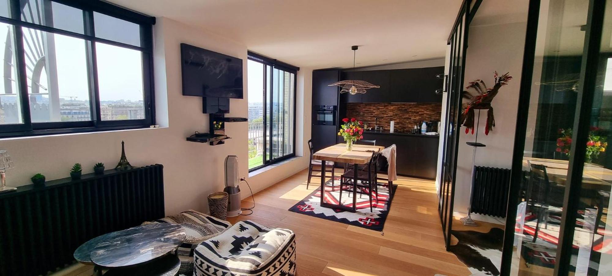 Appartement Vue Tour Eiffel Paris 16 Eme Exterior foto